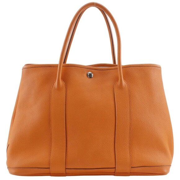 HERMES Garden party 36 PM Tote Bag Orange Negonda Women - Picture 1 of 13